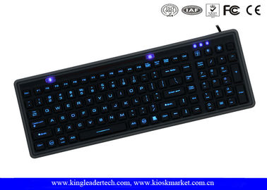 خرید IP68 قابل شستشو سیاه سوپر اسلیم سیلیکون صفحه کلید USB زندگی رابط بلند online manufacture