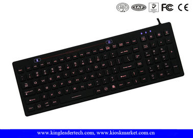 خرید صفحه کلید دارای نور پس زمینه IP68 سیلیکون با روشن / خاموش کلید های تابع سوئیچ online manufacture