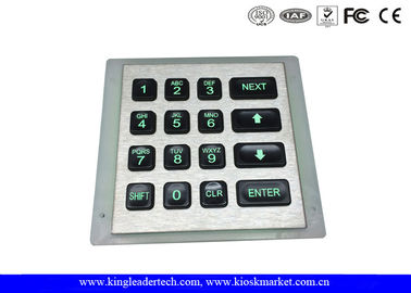 خرید IP 65 دسترسی صفحه کلید کنترل با سبز نور پس زمینه، 16 کلید صفحه کلید online manufacture