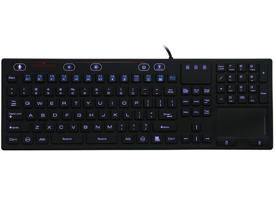 خرید صفحه کلید پزشکی سیلیکون ضد آب 100mA 106 Keys online manufacture