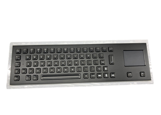 خرید صفحه کلید فلزی مشکی 20 میلی آمپری با 64 کلید یکپارچه تاچ پد SS Electrophoretic online manufacture