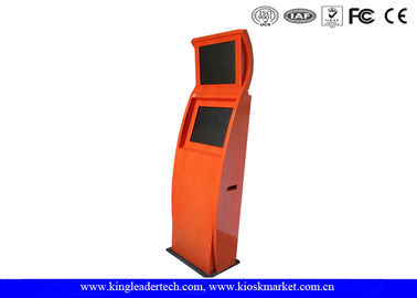 خرید صفحه نمایش صرفه جویی در فضا لاغر مستقل لمسی کیوسک تبلیغاتی در دو صفحه نمایش online manufacture