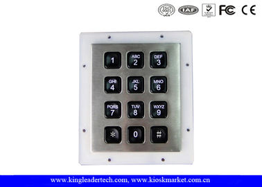 خرید ناهموار IP65 ضد آب دارای نور پس زمینه فلزی صفحه کلید عددی برای نور کم محیط زیست در ماتریس 3x4 ماده online manufacture