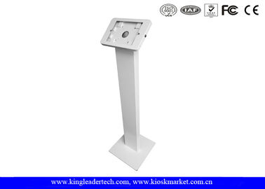 White Tablet Kiosk Stand For Ipad 2/3/4/ Air / Pro , Commercial Tablet Holder 9.7 Inches
